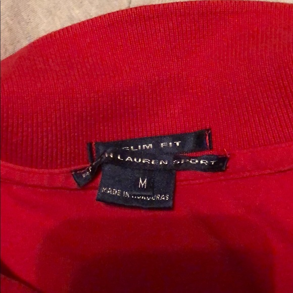 Two polo tops red one is Med & Gray  is Lg - Picture 2 of 3